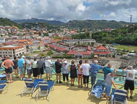 St. George's Grenada as seen from Cruise Port